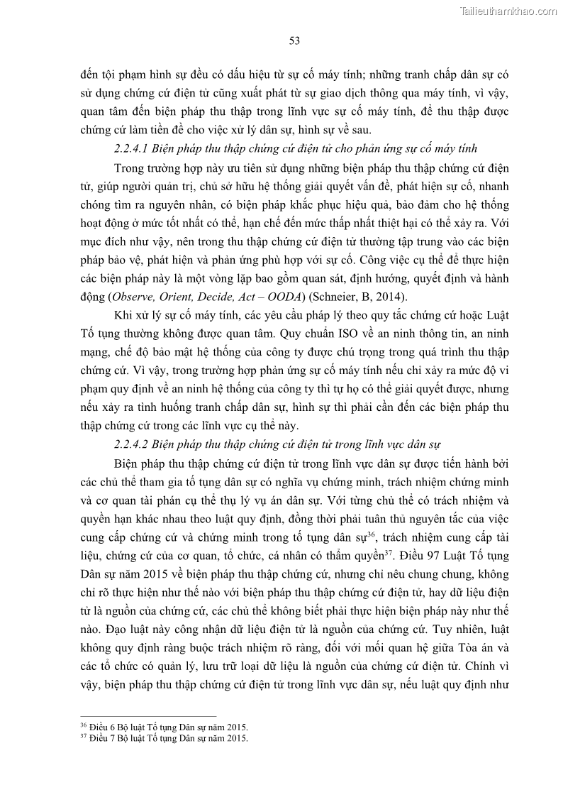 Luận án tiến sĩ luật Pháp luật Việt Nam về chứng cứ điện tử - 6 Trang 63