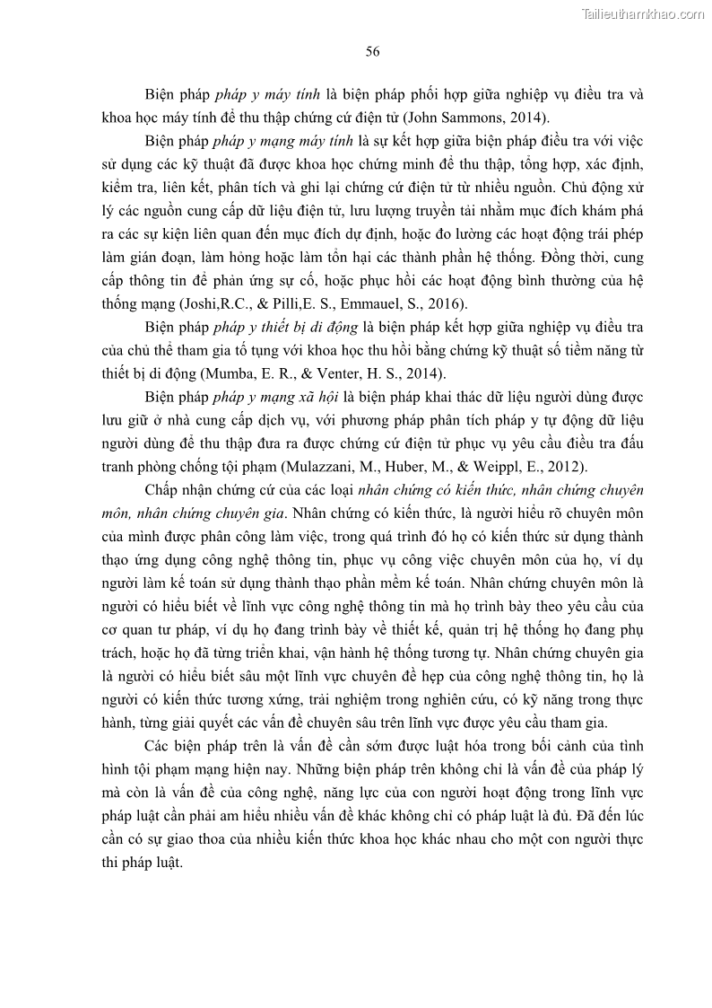 Luận án tiến sĩ luật Pháp luật Việt Nam về chứng cứ điện tử - 6 Trang 66