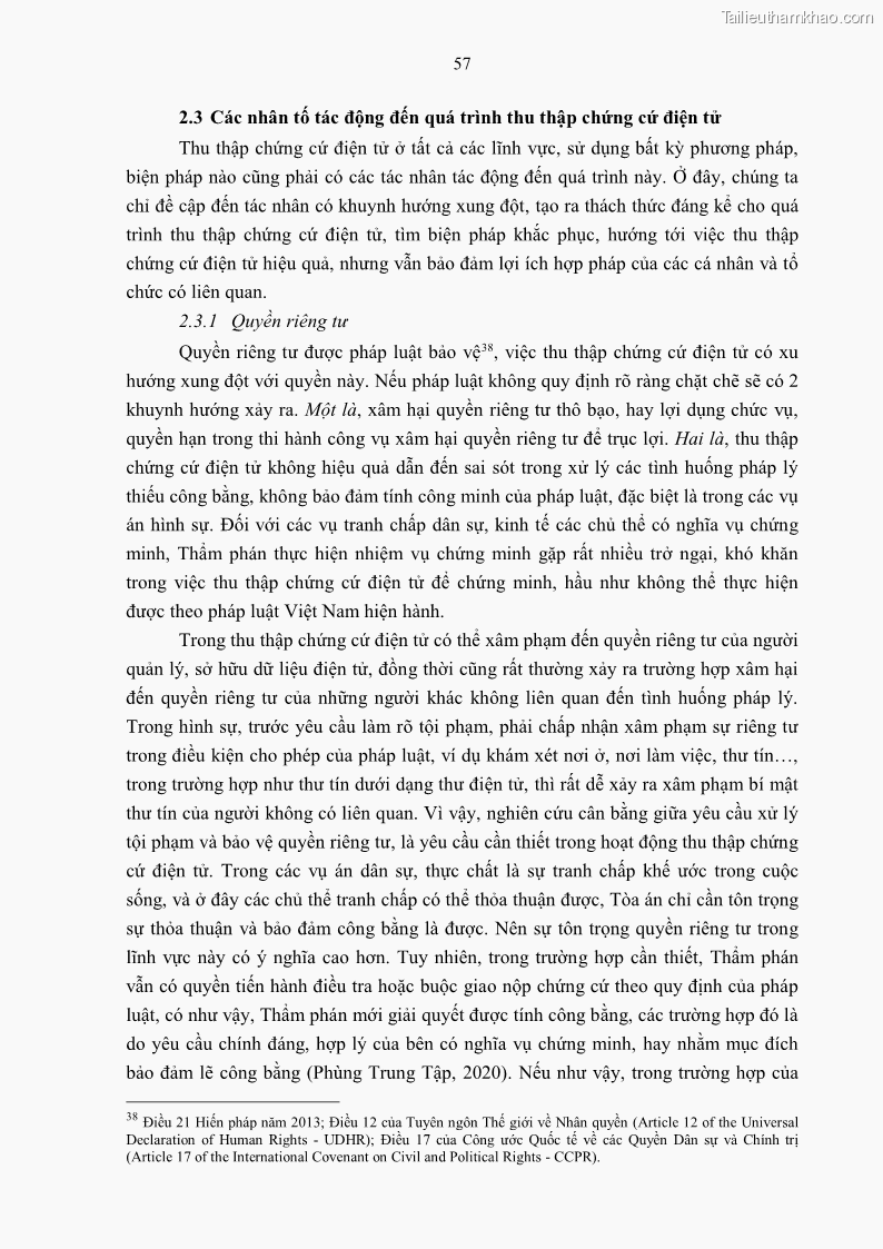 Luận án tiến sĩ luật Pháp luật Việt Nam về chứng cứ điện tử - 6 Trang 67