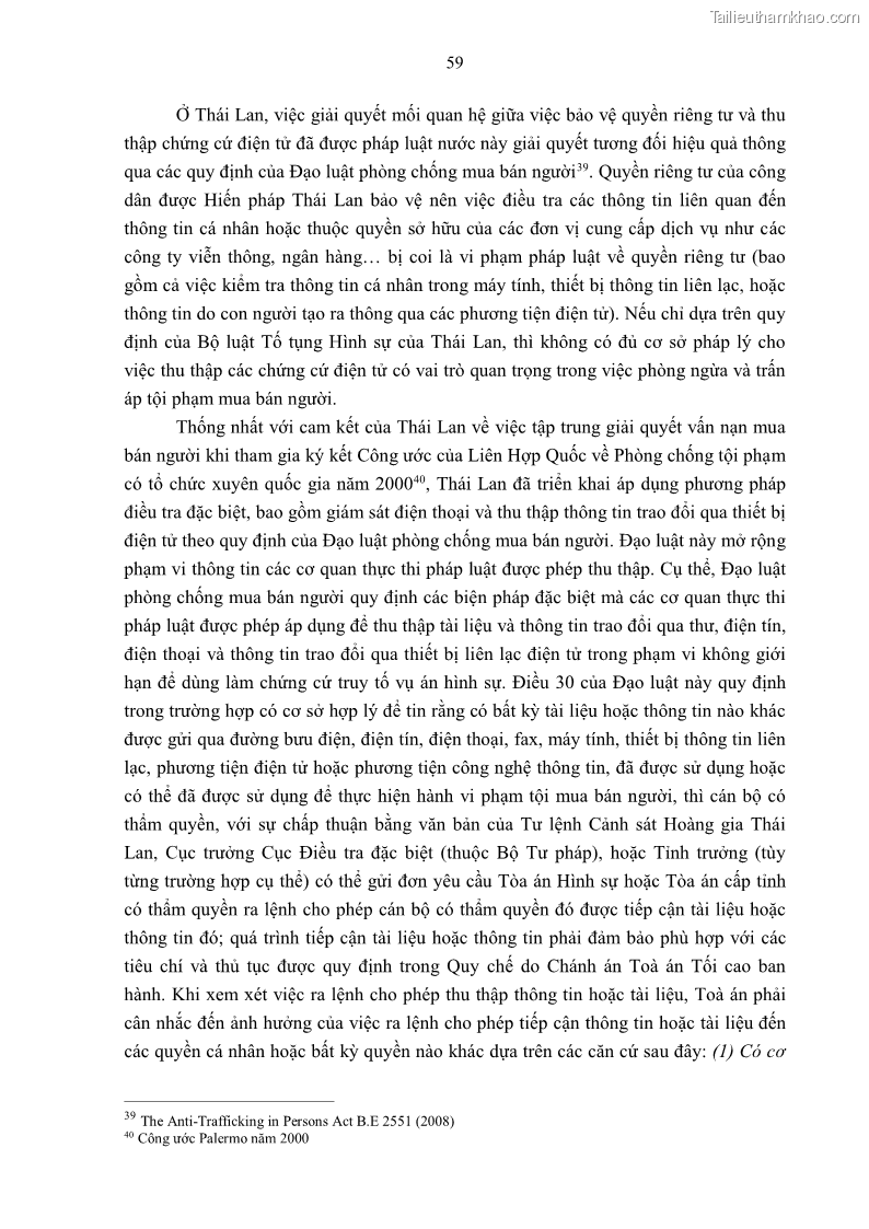 Luận án tiến sĩ luật Pháp luật Việt Nam về chứng cứ điện tử - 6 Trang 69