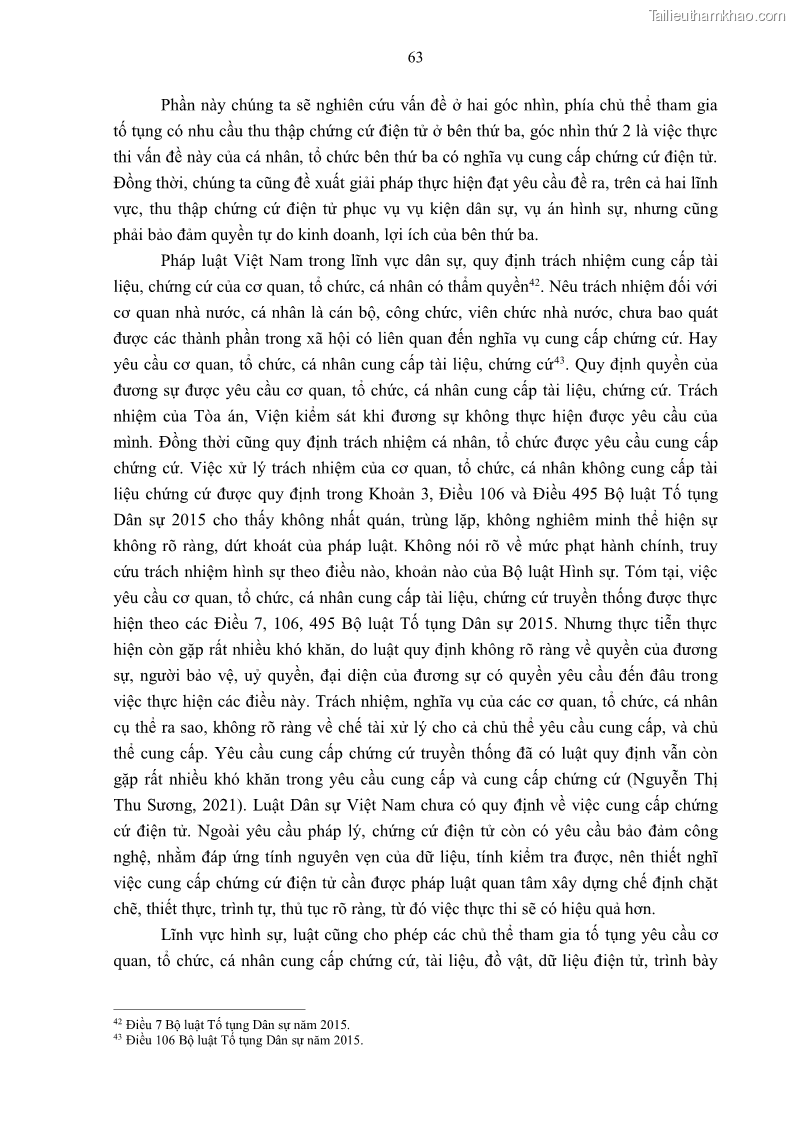 Luận án tiến sĩ luật Pháp luật Việt Nam về chứng cứ điện tử - 7 Trang 73