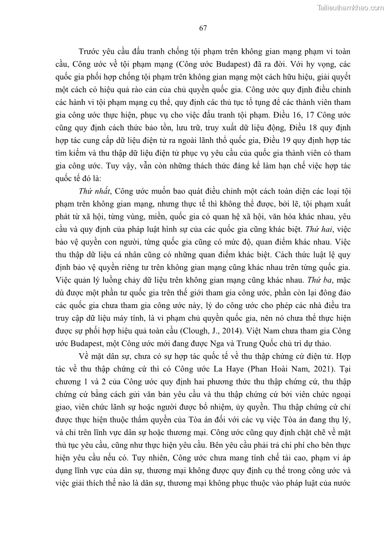 Luận án tiến sĩ luật Pháp luật Việt Nam về chứng cứ điện tử - 7 Trang 77
