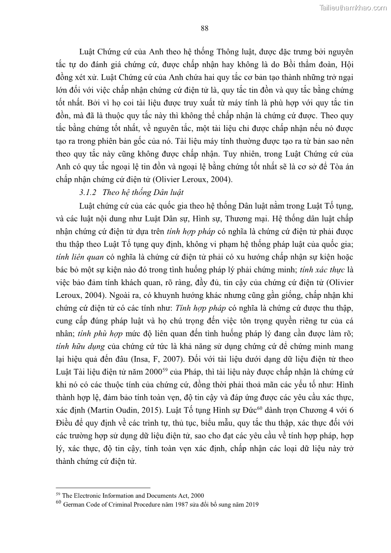 Luận án tiến sĩ luật Pháp luật Việt Nam về chứng cứ điện tử - 9 Trang 98