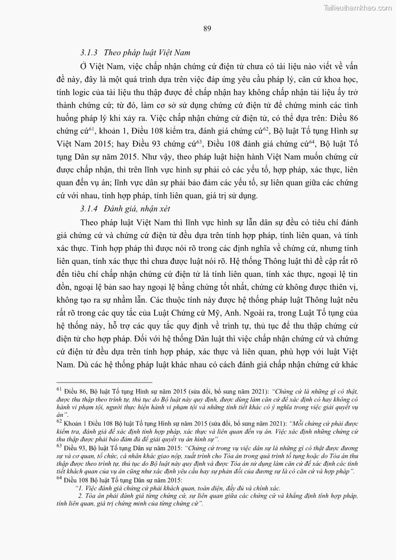 Luận án tiến sĩ luật Pháp luật Việt Nam về chứng cứ điện tử - 9 Trang 99