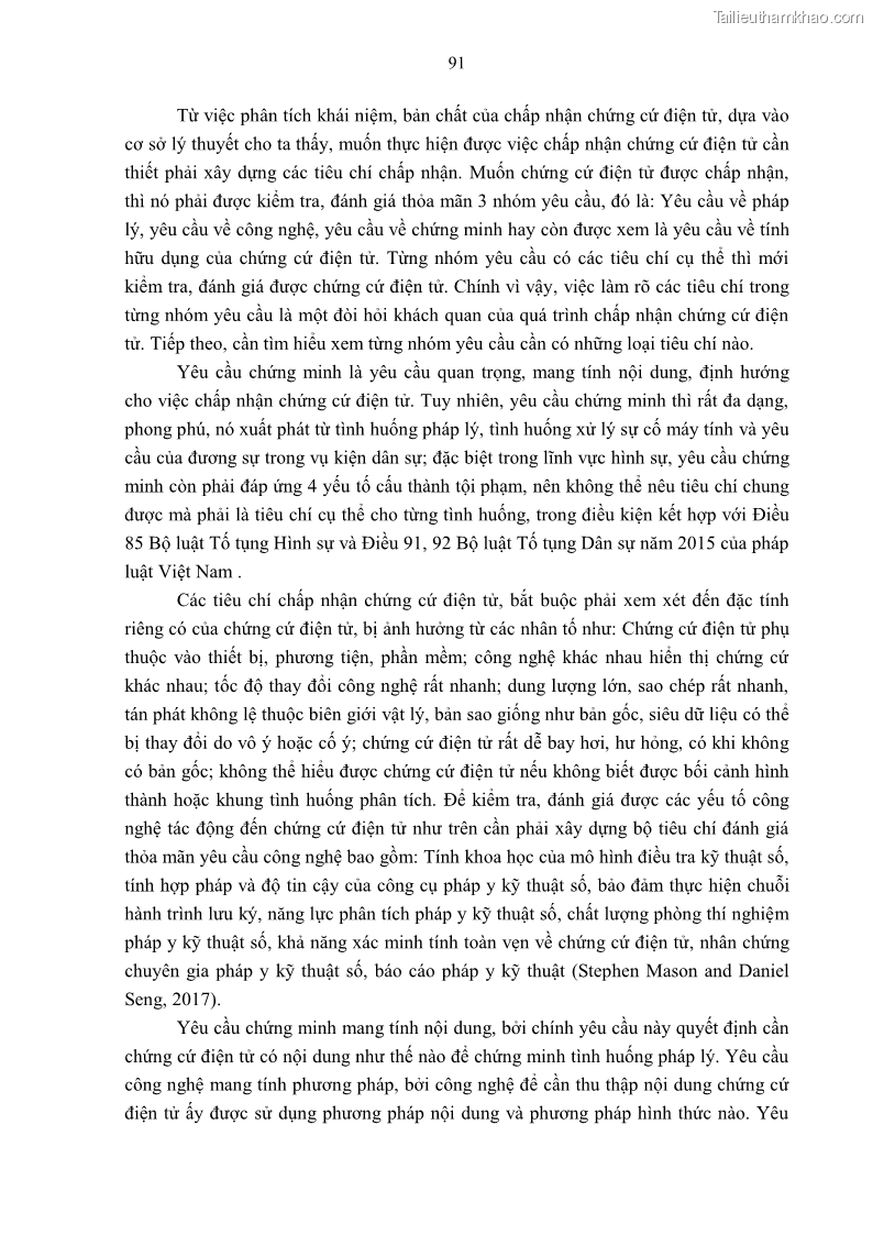 Luận án tiến sĩ luật Pháp luật Việt Nam về chứng cứ điện tử - 9 Trang 101