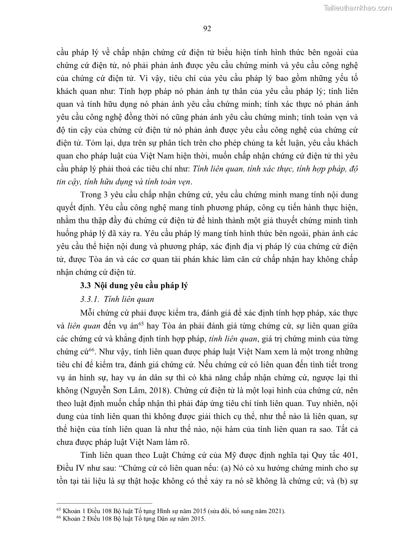 Luận án tiến sĩ luật Pháp luật Việt Nam về chứng cứ điện tử - 9 Trang 102