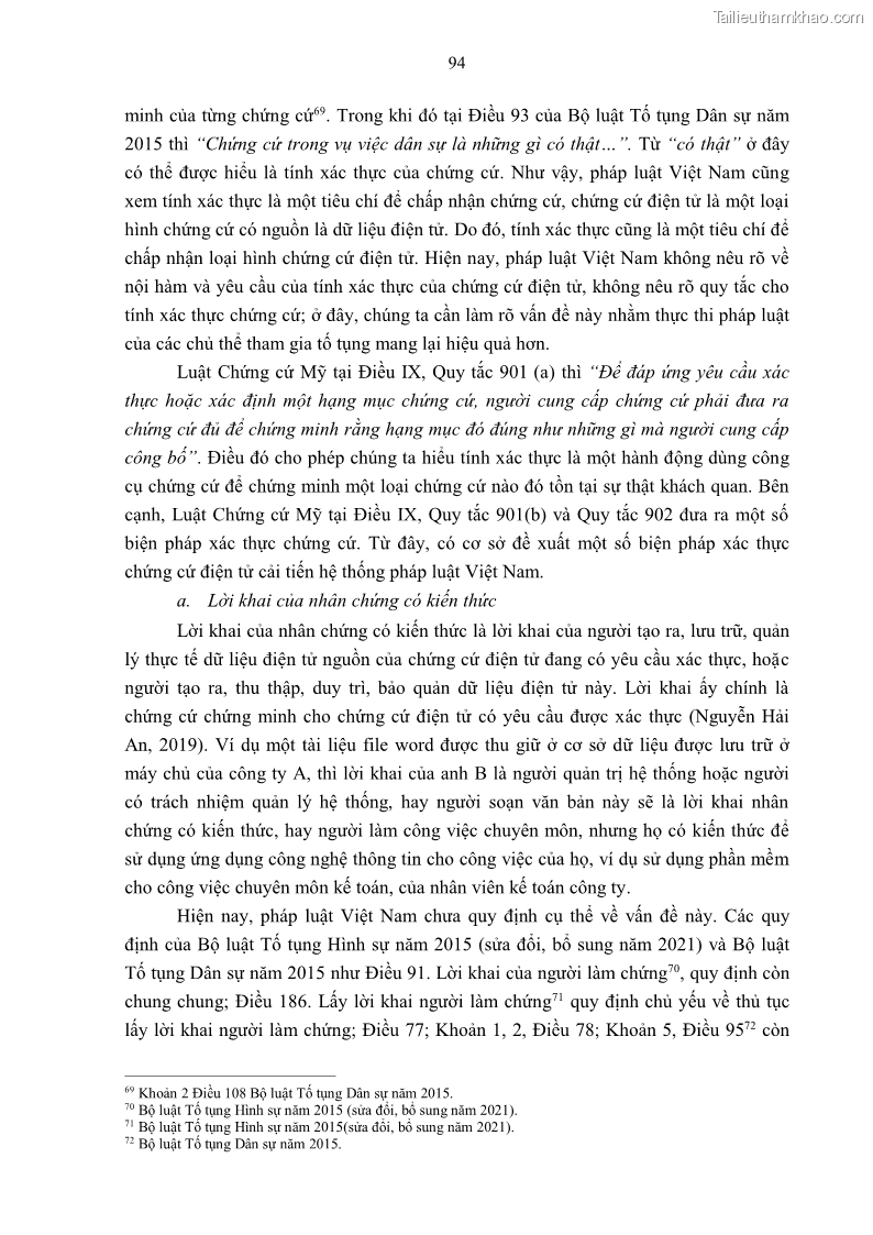 Luận án tiến sĩ luật Pháp luật Việt Nam về chứng cứ điện tử - 9 Trang 104