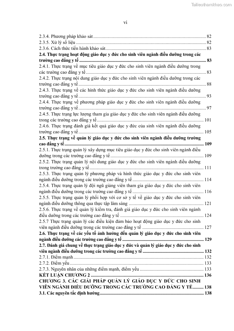 Luận án tiến sĩ quản lý giáo dục Quản lý giáo dục y đức cho sinh viên ngành điều dưỡng trong các trường cao đẳng y tế - 1 Trang 8
