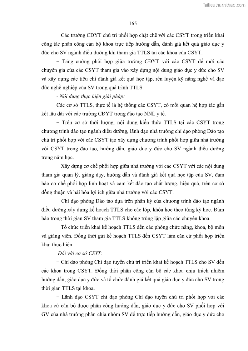 Luận án tiến sĩ quản lý giáo dục Quản lý giáo dục y đức cho sinh viên ngành điều dưỡng trong các trường cao đẳng y tế - 15 Trang 177