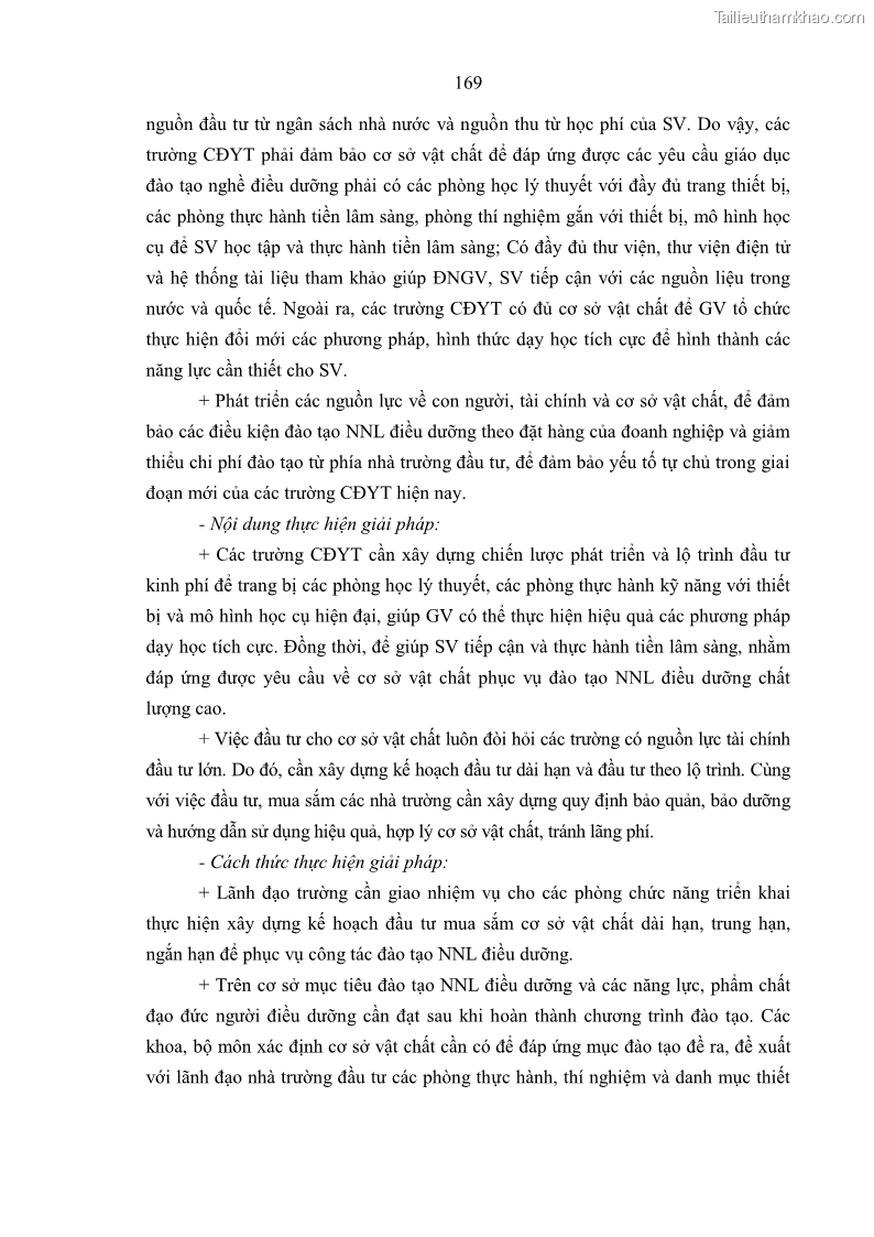 Luận án tiến sĩ quản lý giáo dục Quản lý giáo dục y đức cho sinh viên ngành điều dưỡng trong các trường cao đẳng y tế - 16 Trang 181