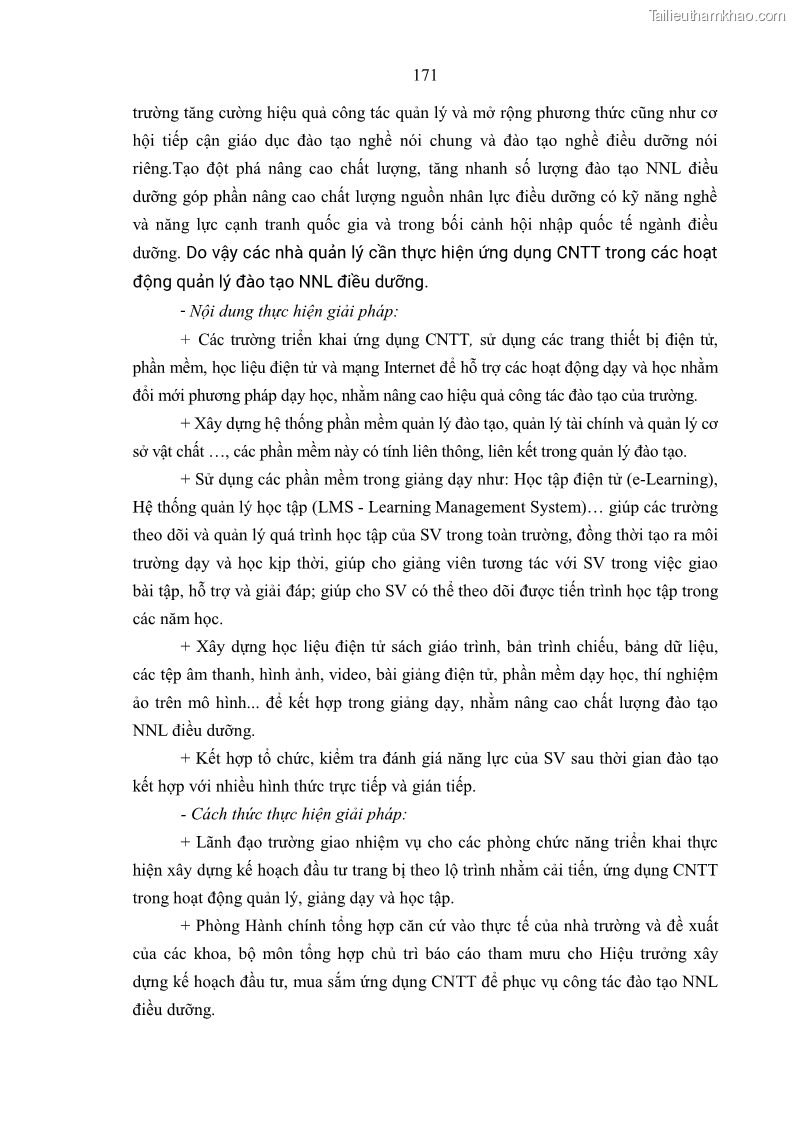 Luận án tiến sĩ quản lý giáo dục Quản lý giáo dục y đức cho sinh viên ngành điều dưỡng trong các trường cao đẳng y tế - 16 Trang 183