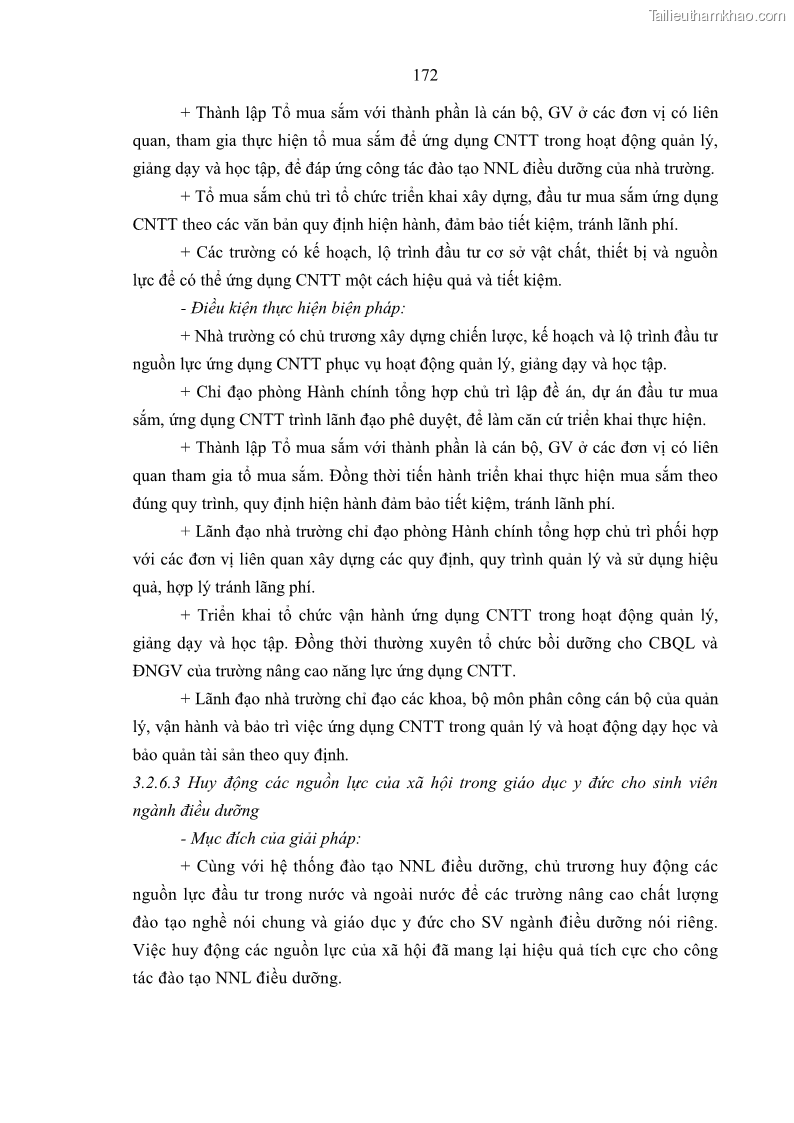 Luận án tiến sĩ quản lý giáo dục Quản lý giáo dục y đức cho sinh viên ngành điều dưỡng trong các trường cao đẳng y tế - 16 Trang 184