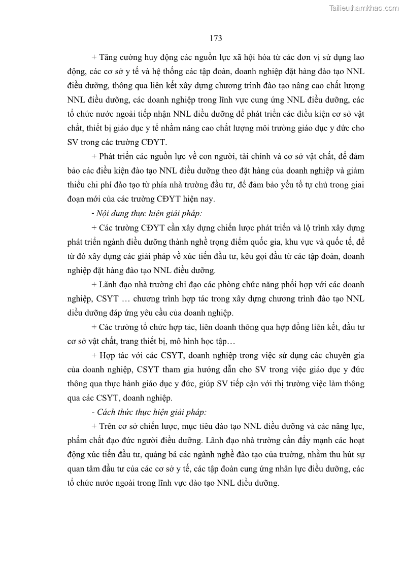 Luận án tiến sĩ quản lý giáo dục Quản lý giáo dục y đức cho sinh viên ngành điều dưỡng trong các trường cao đẳng y tế - 16 Trang 185
