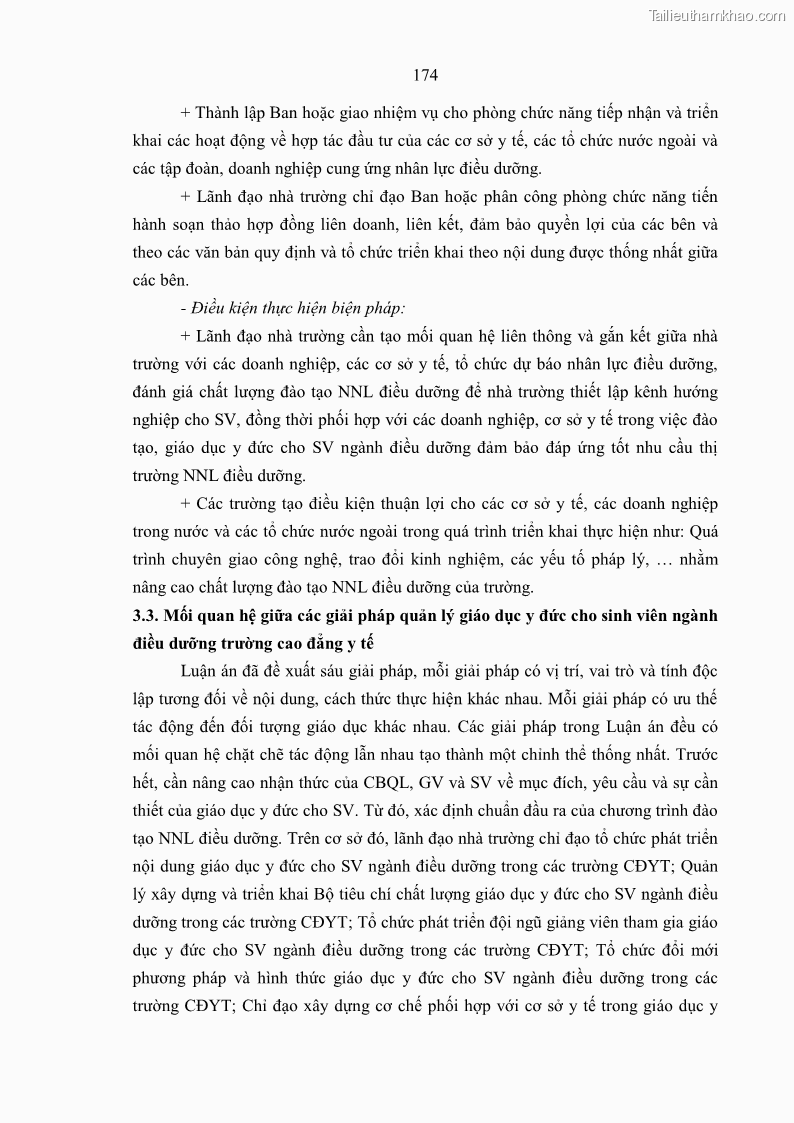 Luận án tiến sĩ quản lý giáo dục Quản lý giáo dục y đức cho sinh viên ngành điều dưỡng trong các trường cao đẳng y tế - 16 Trang 186