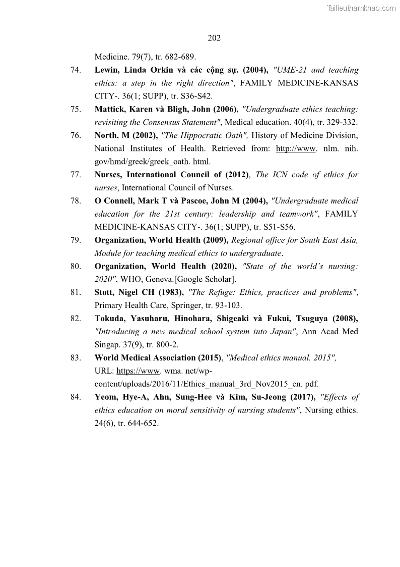 Luận án tiến sĩ quản lý giáo dục Quản lý giáo dục y đức cho sinh viên ngành điều dưỡng trong các trường cao đẳng y tế - 18 Trang 214