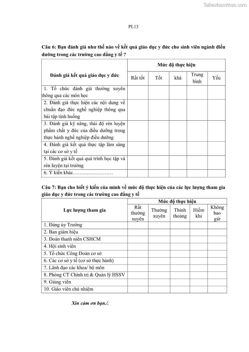 Luận án tiến sĩ quản lý giáo dục Quản lý giáo dục y đức cho sinh viên ngành điều dưỡng trong các trường cao đẳng y tế - 19 Trang 228