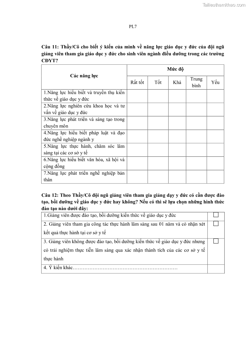 Luận án tiến sĩ quản lý giáo dục Quản lý giáo dục y đức cho sinh viên ngành điều dưỡng trong các trường cao đẳng y tế - 19 Trang 222