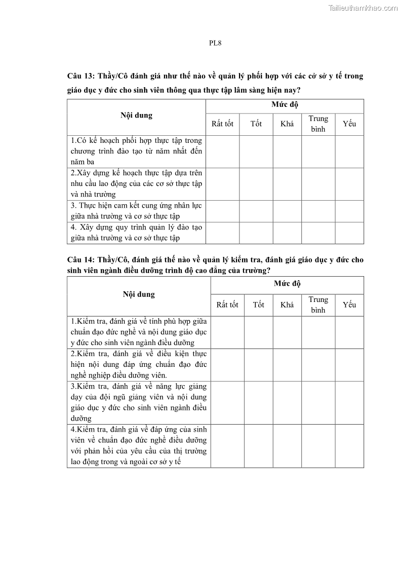 Luận án tiến sĩ quản lý giáo dục Quản lý giáo dục y đức cho sinh viên ngành điều dưỡng trong các trường cao đẳng y tế - 19 Trang 223