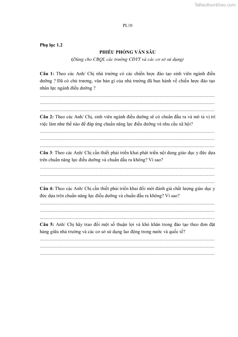 Luận án tiến sĩ quản lý giáo dục Quản lý giáo dục y đức cho sinh viên ngành điều dưỡng trong các trường cao đẳng y tế - 19 Trang 225