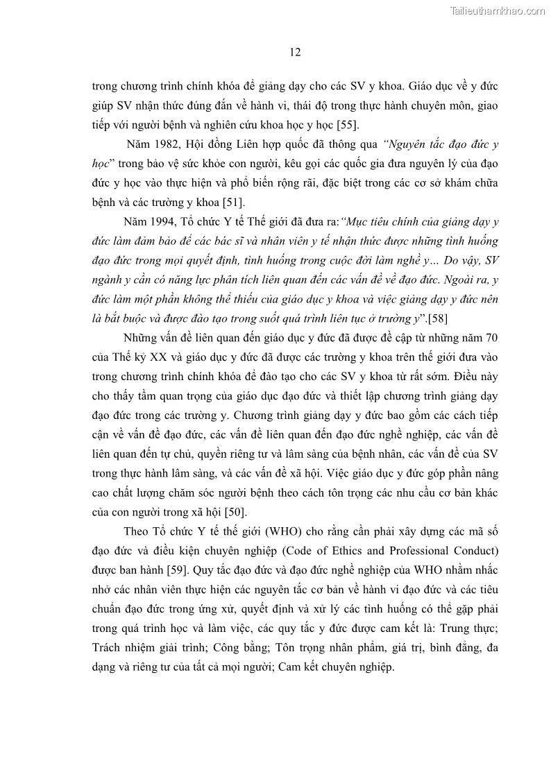 Luận án tiến sĩ quản lý giáo dục Quản lý giáo dục y đức cho sinh viên ngành điều dưỡng trong các trường cao đẳng y tế - 2 Trang 24