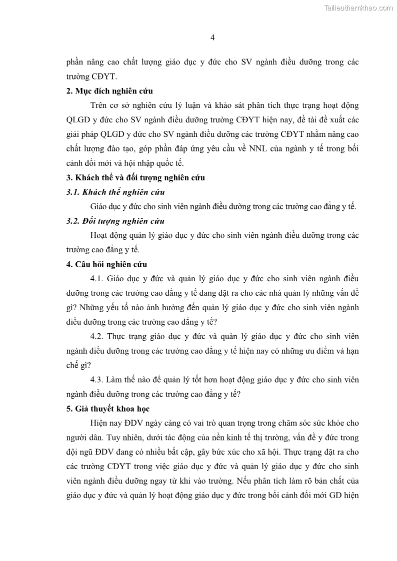 Luận án tiến sĩ quản lý giáo dục Quản lý giáo dục y đức cho sinh viên ngành điều dưỡng trong các trường cao đẳng y tế - 2 Trang 16