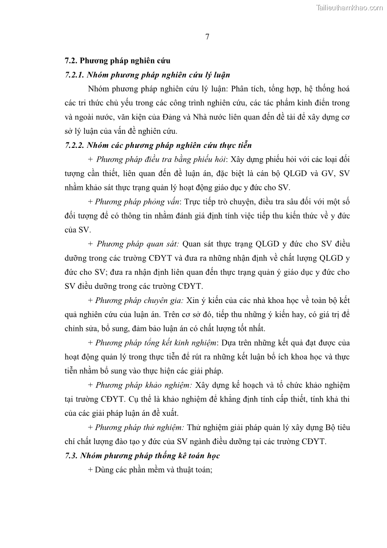 Luận án tiến sĩ quản lý giáo dục Quản lý giáo dục y đức cho sinh viên ngành điều dưỡng trong các trường cao đẳng y tế - 2 Trang 19