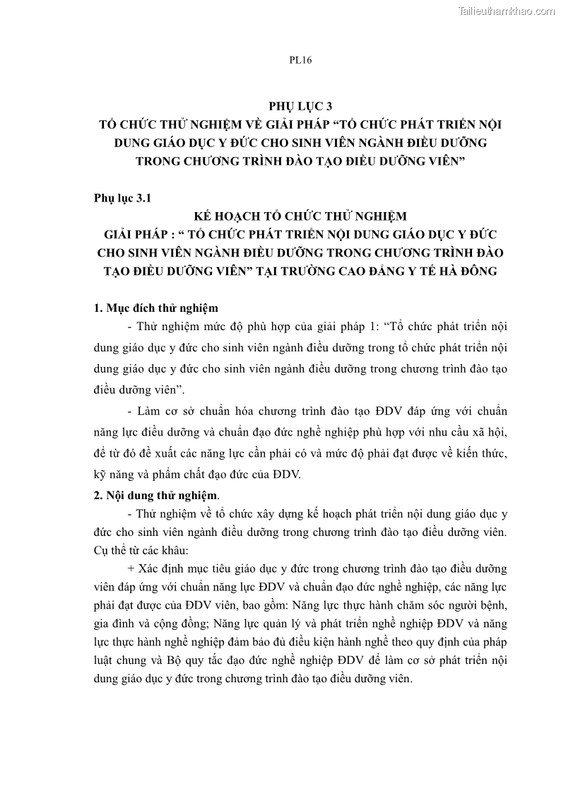 Luận án tiến sĩ quản lý giáo dục Quản lý giáo dục y đức cho sinh viên ngành điều dưỡng trong các trường cao đẳng y tế - 20 Trang 231