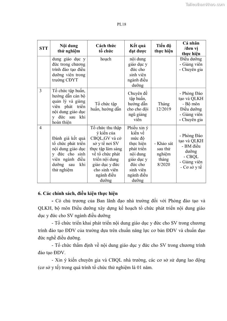 Luận án tiến sĩ quản lý giáo dục Quản lý giáo dục y đức cho sinh viên ngành điều dưỡng trong các trường cao đẳng y tế - 20 Trang 233
