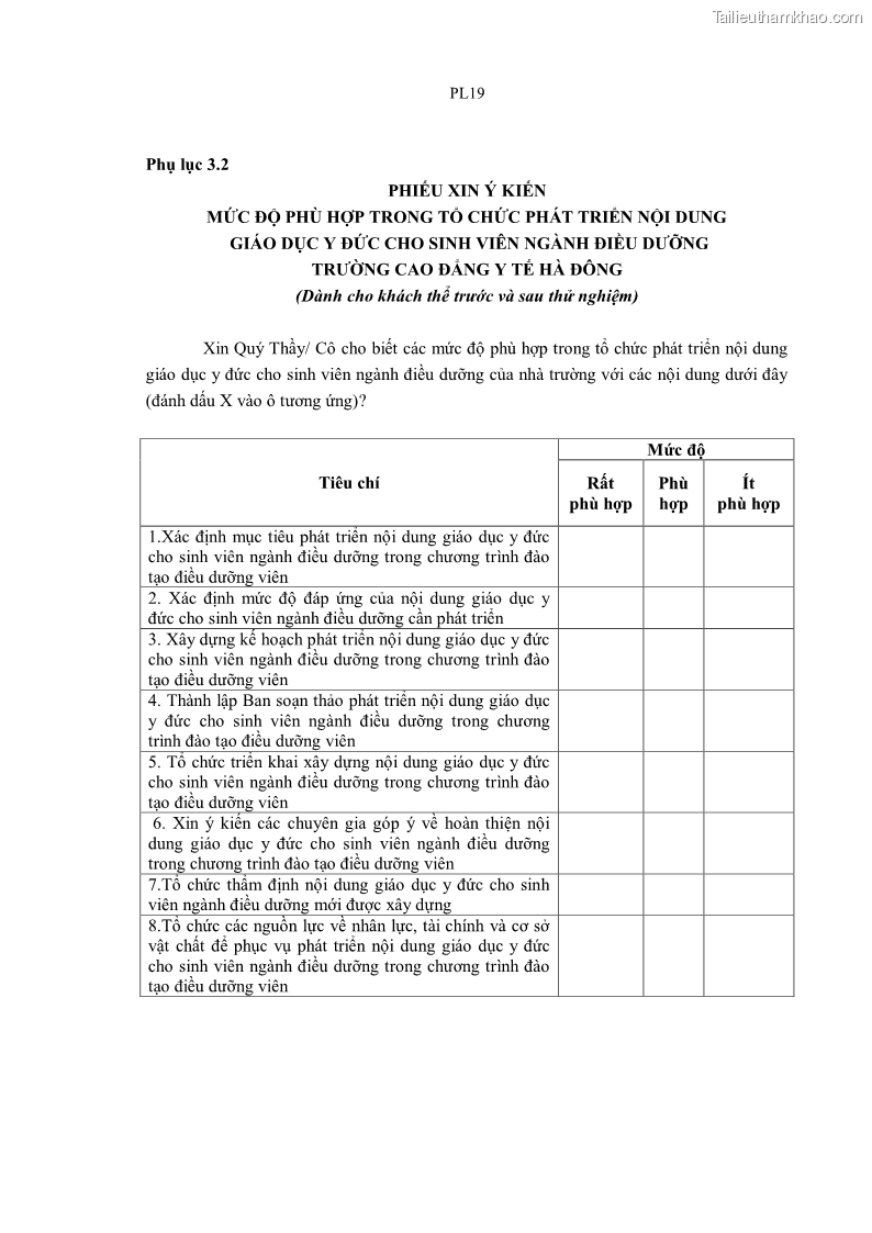 Luận án tiến sĩ quản lý giáo dục Quản lý giáo dục y đức cho sinh viên ngành điều dưỡng trong các trường cao đẳng y tế - 20 Trang 234