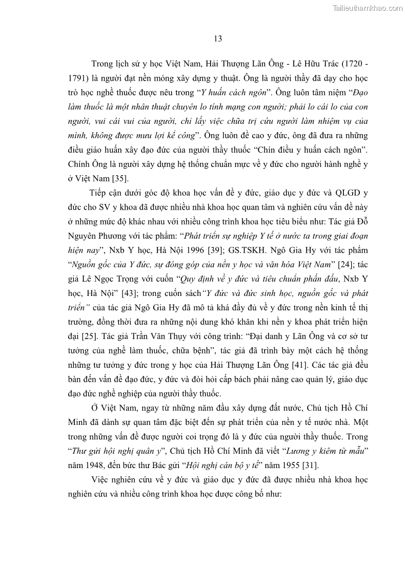 Luận án tiến sĩ quản lý giáo dục Quản lý giáo dục y đức cho sinh viên ngành điều dưỡng trong các trường cao đẳng y tế - 3 Trang 25