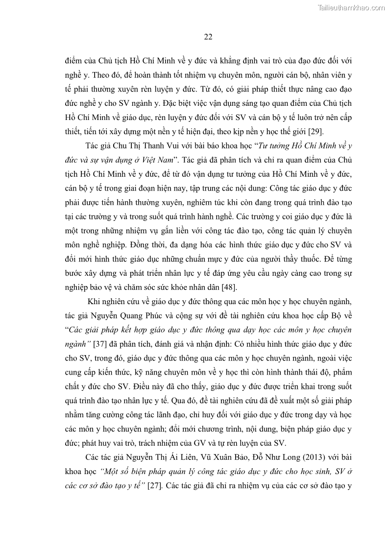 Luận án tiến sĩ quản lý giáo dục Quản lý giáo dục y đức cho sinh viên ngành điều dưỡng trong các trường cao đẳng y tế - 3 Trang 34