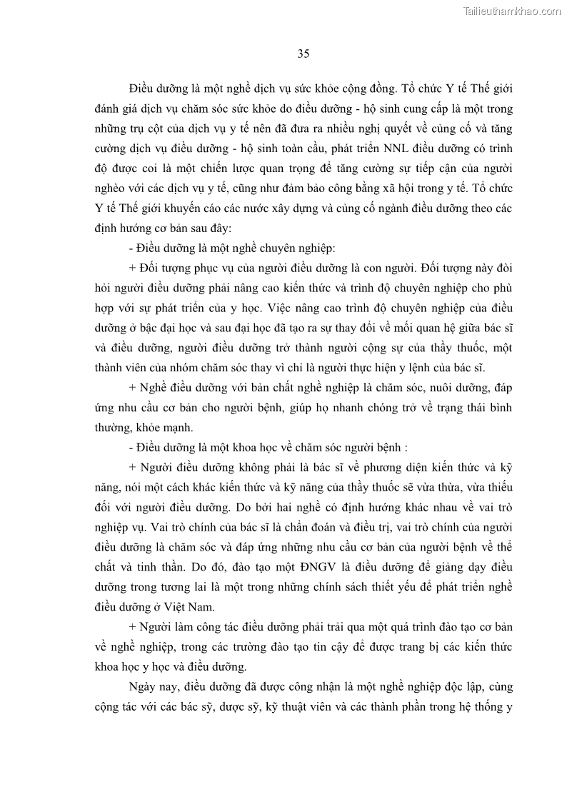 Luận án tiến sĩ quản lý giáo dục Quản lý giáo dục y đức cho sinh viên ngành điều dưỡng trong các trường cao đẳng y tế - 4 Trang 47