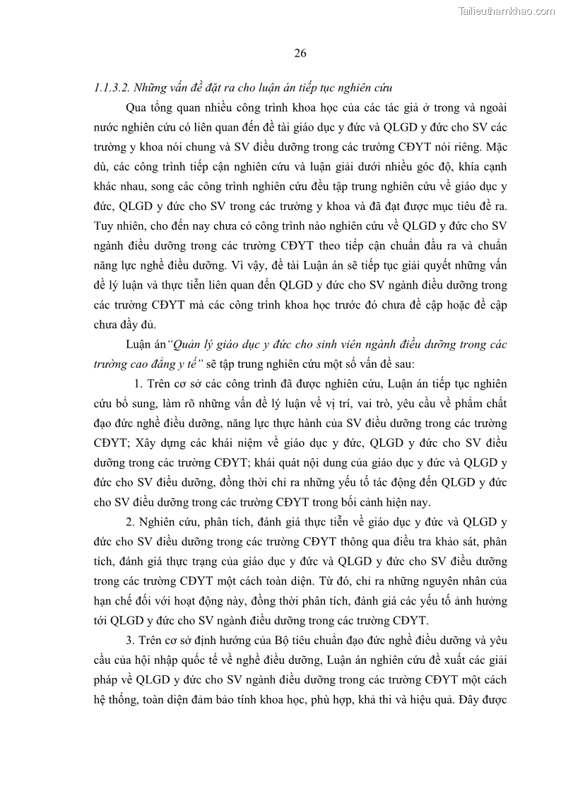 Luận án tiến sĩ quản lý giáo dục Quản lý giáo dục y đức cho sinh viên ngành điều dưỡng trong các trường cao đẳng y tế - 4 Trang 38