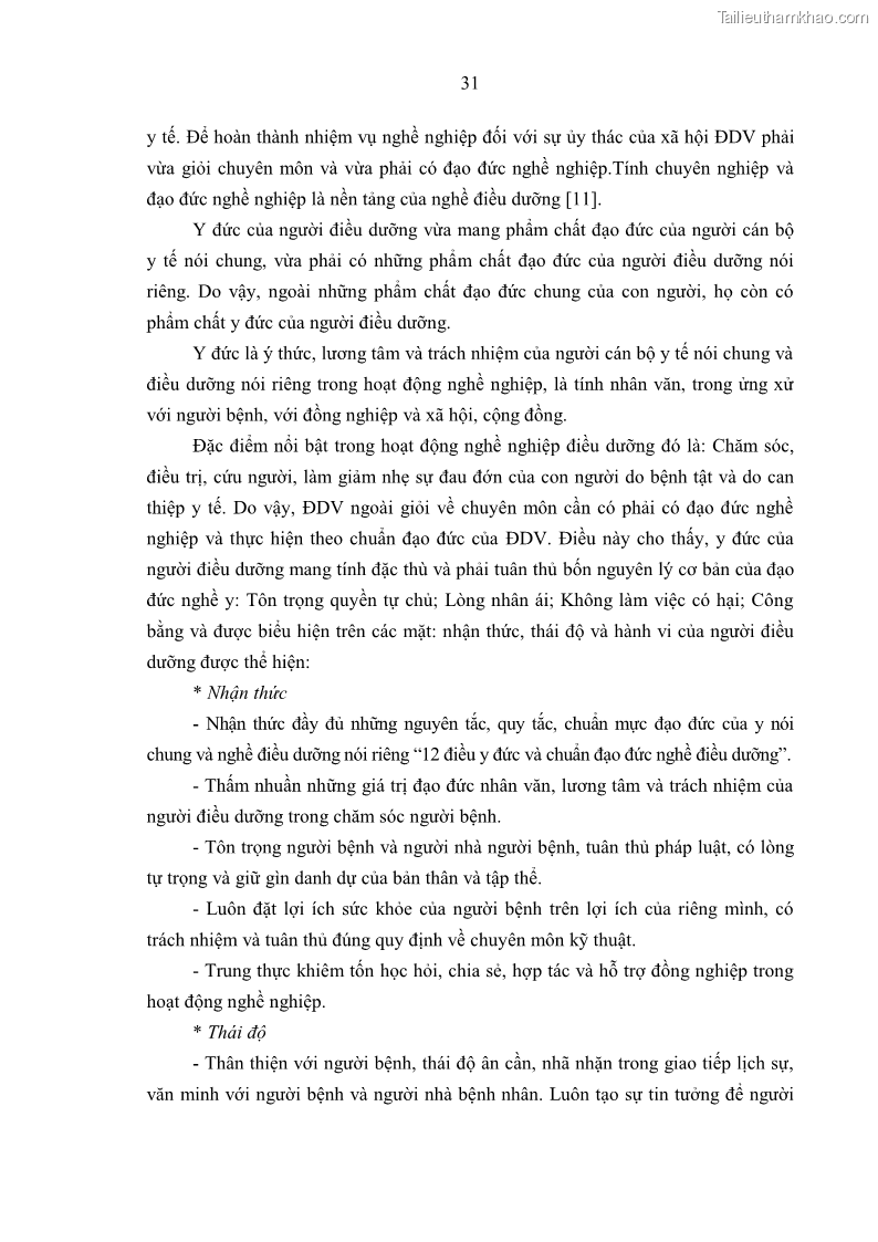 Luận án tiến sĩ quản lý giáo dục Quản lý giáo dục y đức cho sinh viên ngành điều dưỡng trong các trường cao đẳng y tế - 4 Trang 43
