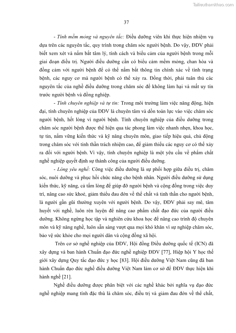 Luận án tiến sĩ quản lý giáo dục Quản lý giáo dục y đức cho sinh viên ngành điều dưỡng trong các trường cao đẳng y tế - 5 Trang 49