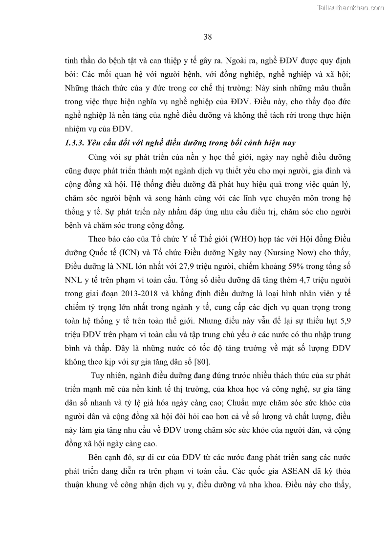 Luận án tiến sĩ quản lý giáo dục Quản lý giáo dục y đức cho sinh viên ngành điều dưỡng trong các trường cao đẳng y tế - 5 Trang 50