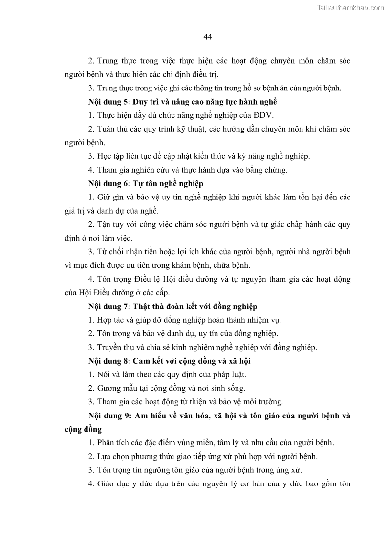 Luận án tiến sĩ quản lý giáo dục Quản lý giáo dục y đức cho sinh viên ngành điều dưỡng trong các trường cao đẳng y tế - 5 Trang 56