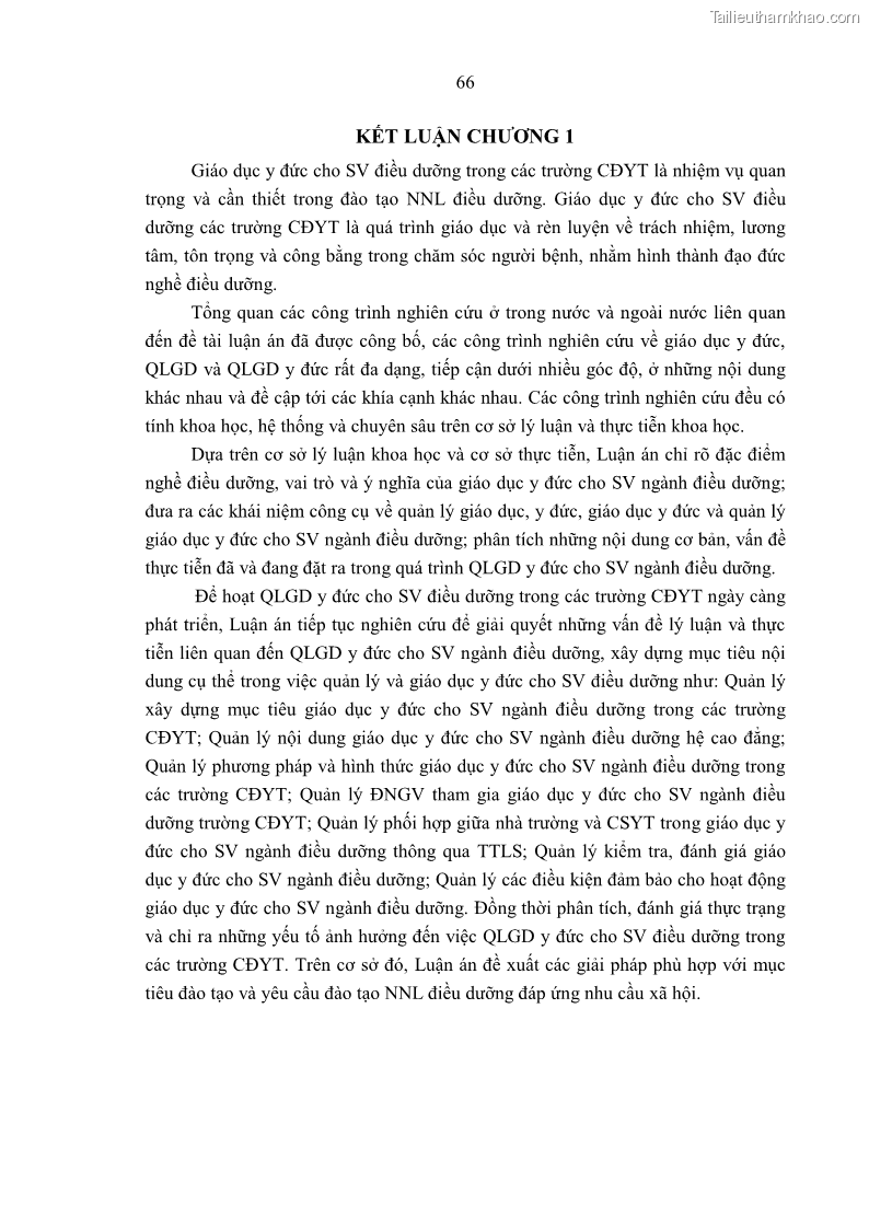 Luận án tiến sĩ quản lý giáo dục Quản lý giáo dục y đức cho sinh viên ngành điều dưỡng trong các trường cao đẳng y tế - 7 Trang 78
