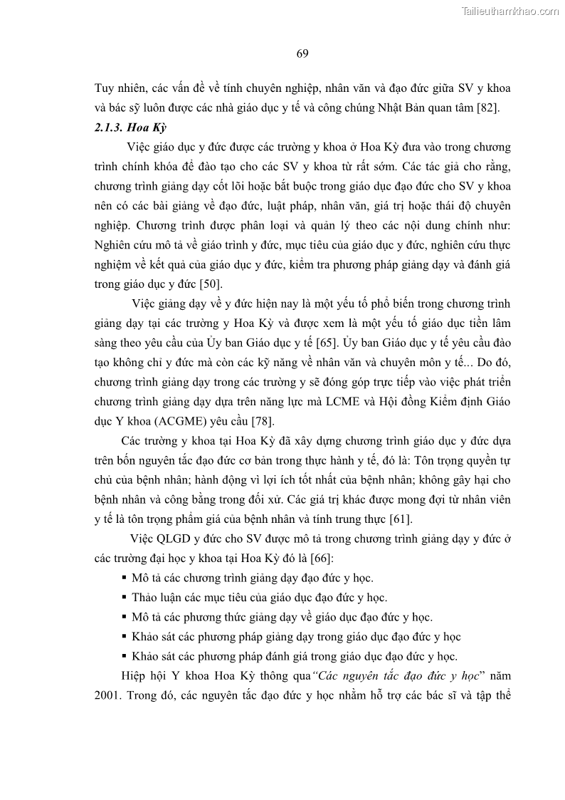 Luận án tiến sĩ quản lý giáo dục Quản lý giáo dục y đức cho sinh viên ngành điều dưỡng trong các trường cao đẳng y tế - 7 Trang 81