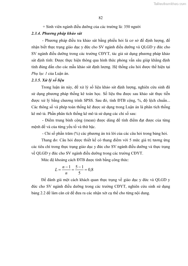 Luận án tiến sĩ quản lý giáo dục Quản lý giáo dục y đức cho sinh viên ngành điều dưỡng trong các trường cao đẳng y tế - 8 Trang 94