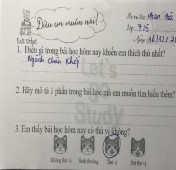 Phiếu HS Phan Hoà My qua một số buổi học Em hãy giúp GV trên thực hiện các yêu 6