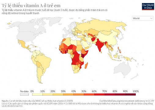 Hình 1 8 Tỷ lệ thiếu vitamin A ở trẻ em trên thế giới Một nghiên cứu hệ 1