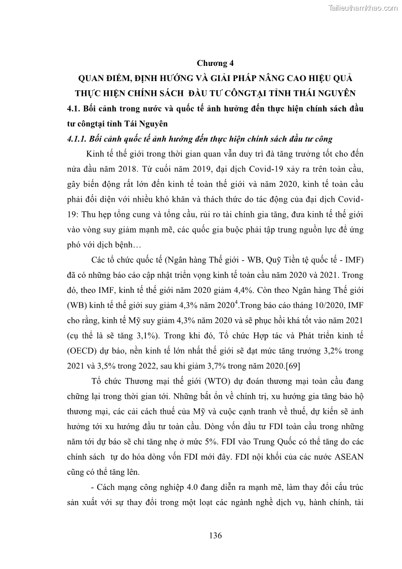 Luận án tiến sĩ chính sách công Chính sách đầu tư công từ thực tiễn tỉnh Thái Nguyên - 13 Trang 145