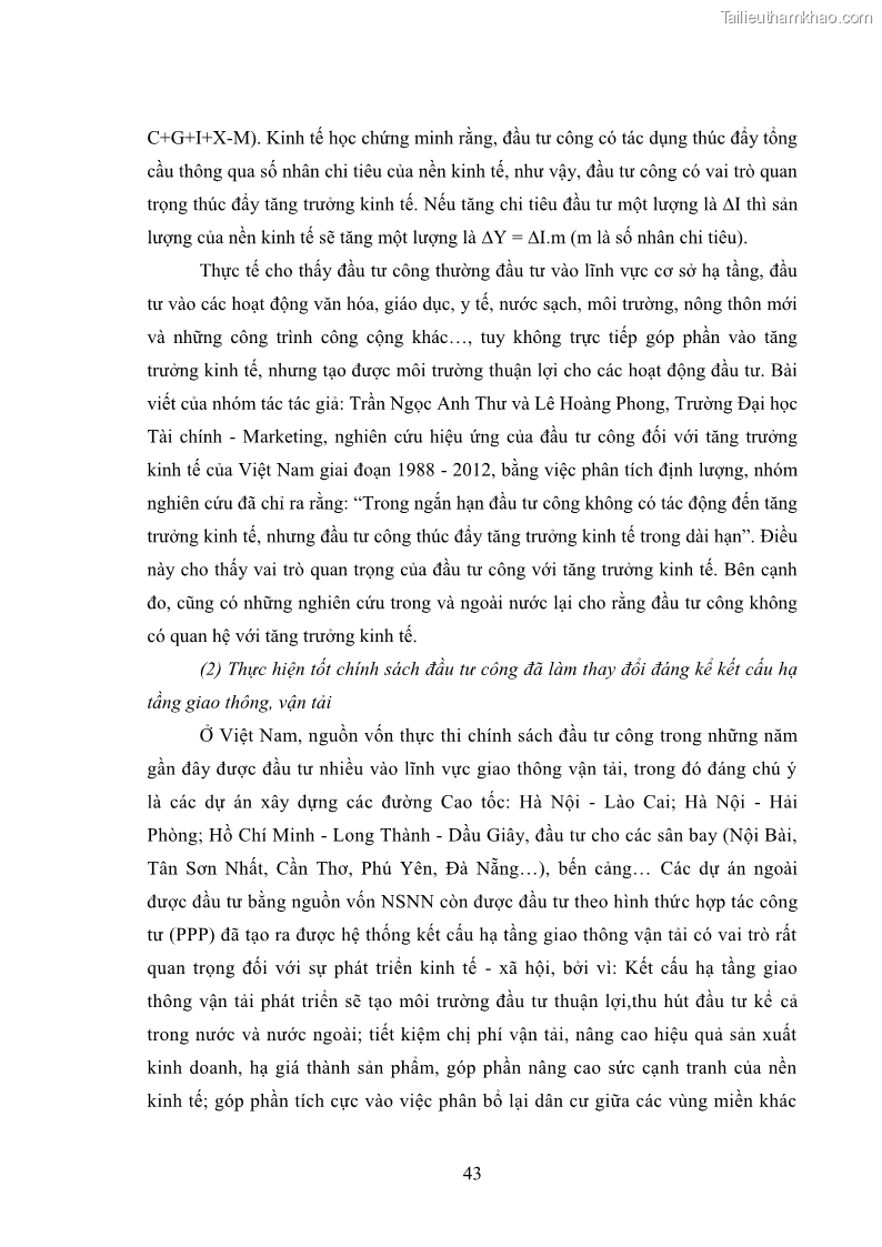 Luận án tiến sĩ chính sách công Chính sách đầu tư công từ thực tiễn tỉnh Thái Nguyên - 5 Trang 52