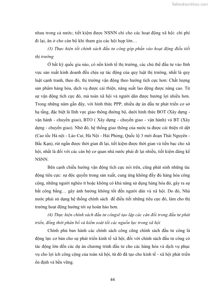 Luận án tiến sĩ chính sách công Chính sách đầu tư công từ thực tiễn tỉnh Thái Nguyên - 5 Trang 53