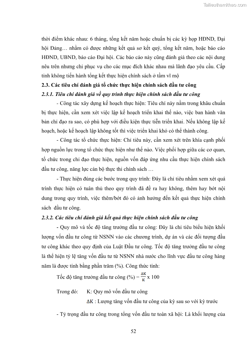 Luận án tiến sĩ chính sách công Chính sách đầu tư công từ thực tiễn tỉnh Thái Nguyên - 6 Trang 61