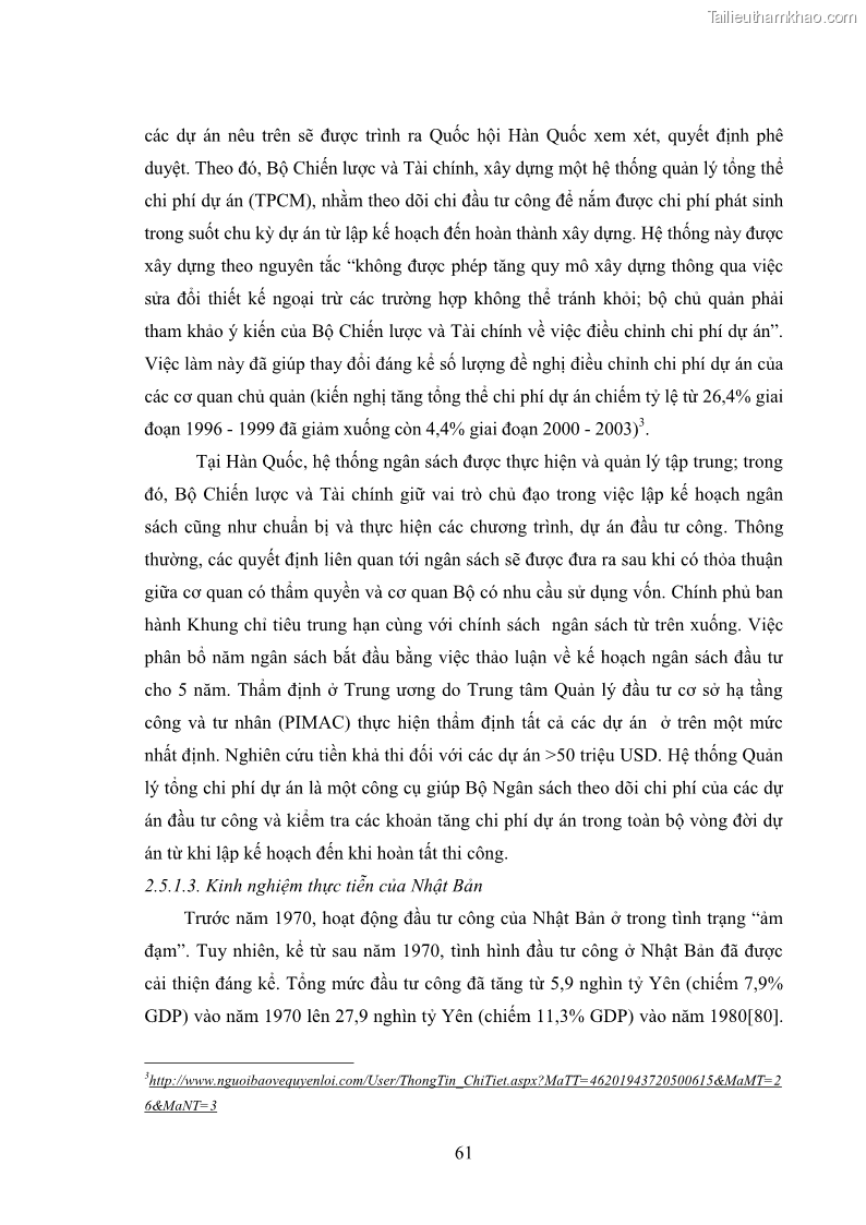 Luận án tiến sĩ chính sách công Chính sách đầu tư công từ thực tiễn tỉnh Thái Nguyên - 6 Trang 70