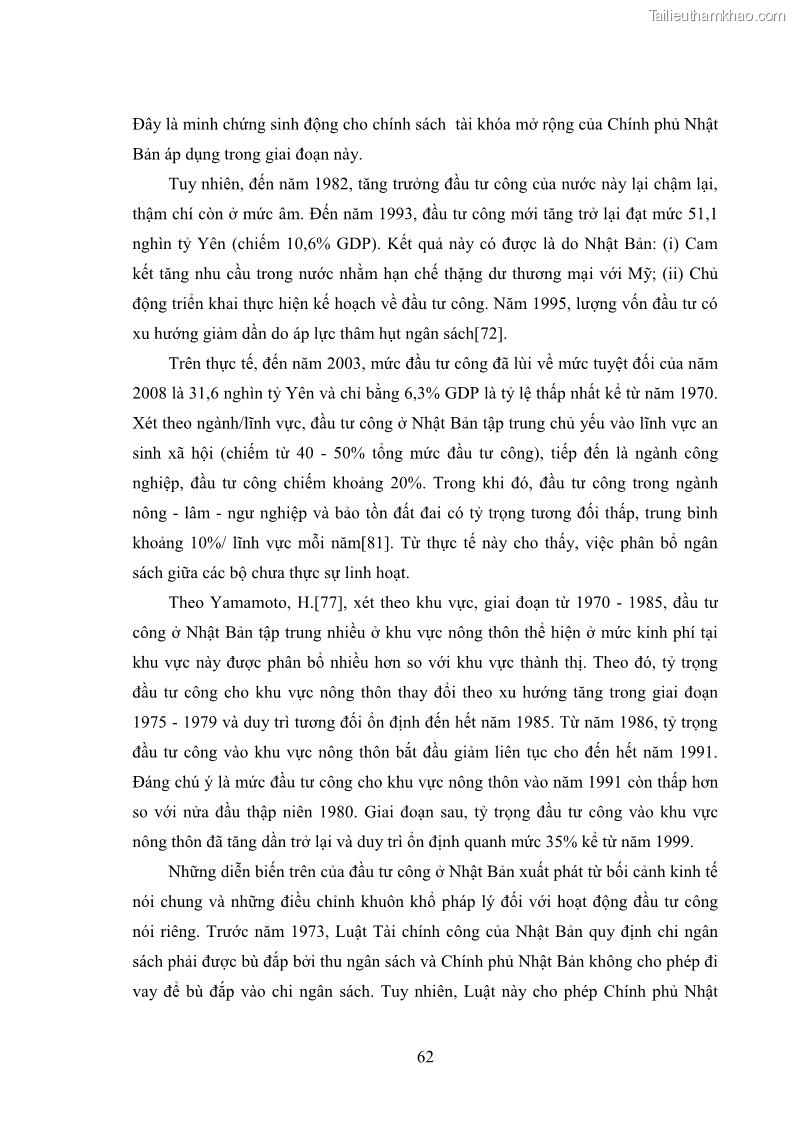Luận án tiến sĩ chính sách công Chính sách đầu tư công từ thực tiễn tỉnh Thái Nguyên - 6 Trang 71