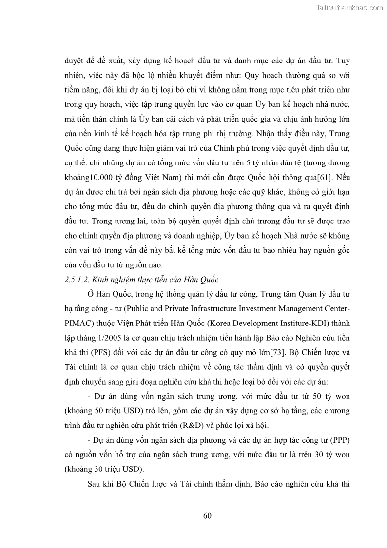 Luận án tiến sĩ chính sách công Chính sách đầu tư công từ thực tiễn tỉnh Thái Nguyên - 6 Trang 69