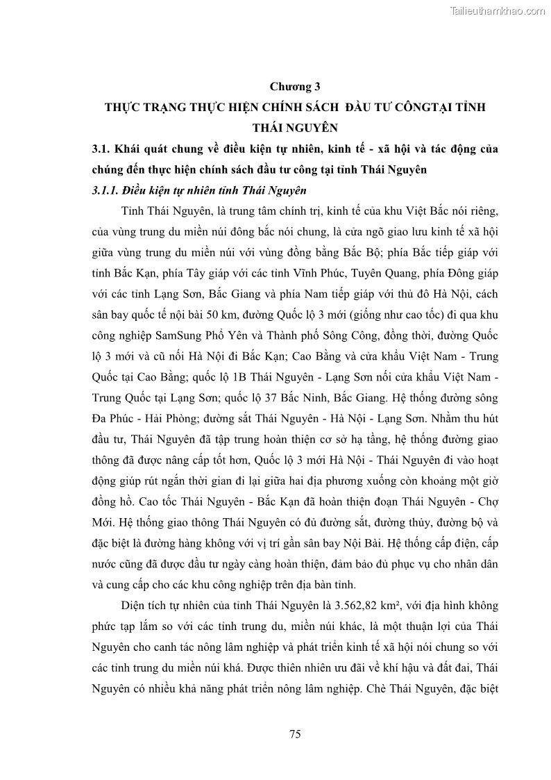 Luận án tiến sĩ chính sách công Chính sách đầu tư công từ thực tiễn tỉnh Thái Nguyên - 7 Trang 84